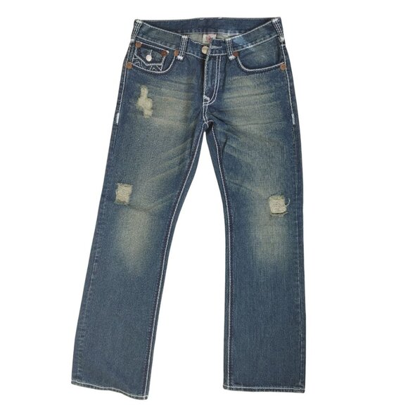 True Religion Other - True Religion Bobby Super T Mens Distressed White Stitch Y2K Jeans - Size 34